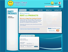 Tablet Screenshot of happydaysvending.com
